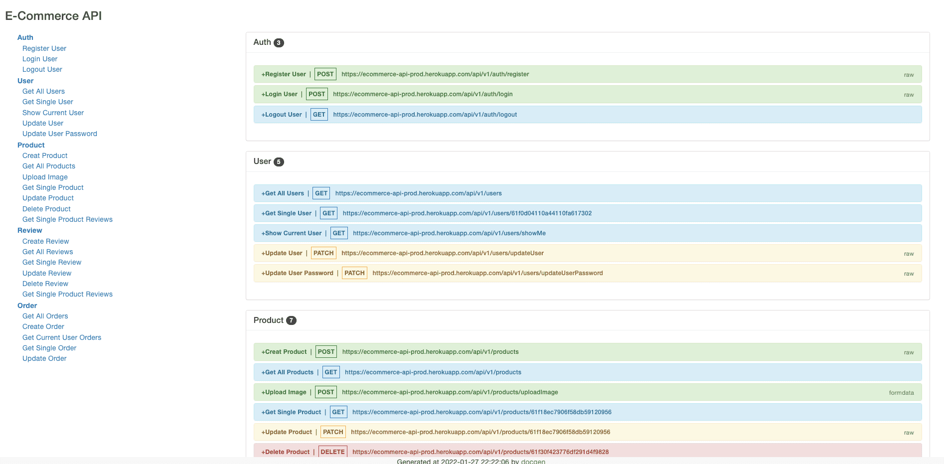 E-Commerce Backend APIs