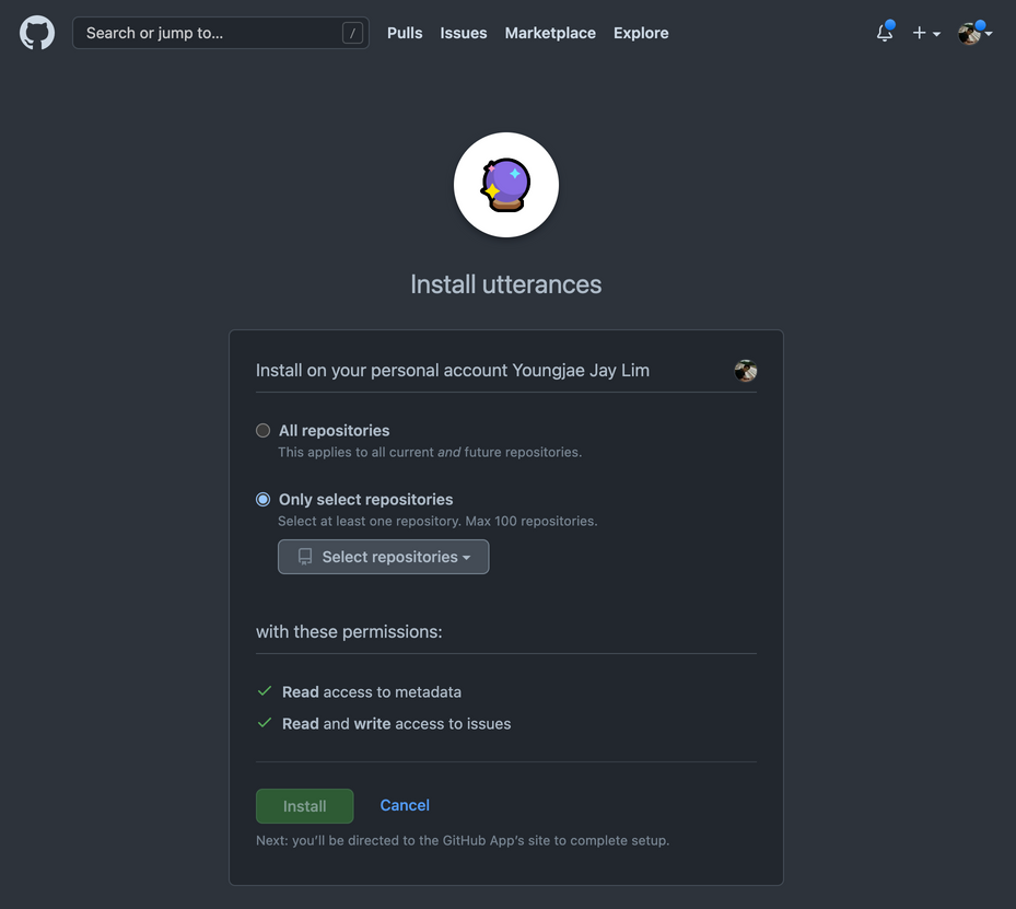 How To Add Utterances Comment System To Your Gatsby Blog | Youngjae Jay ...